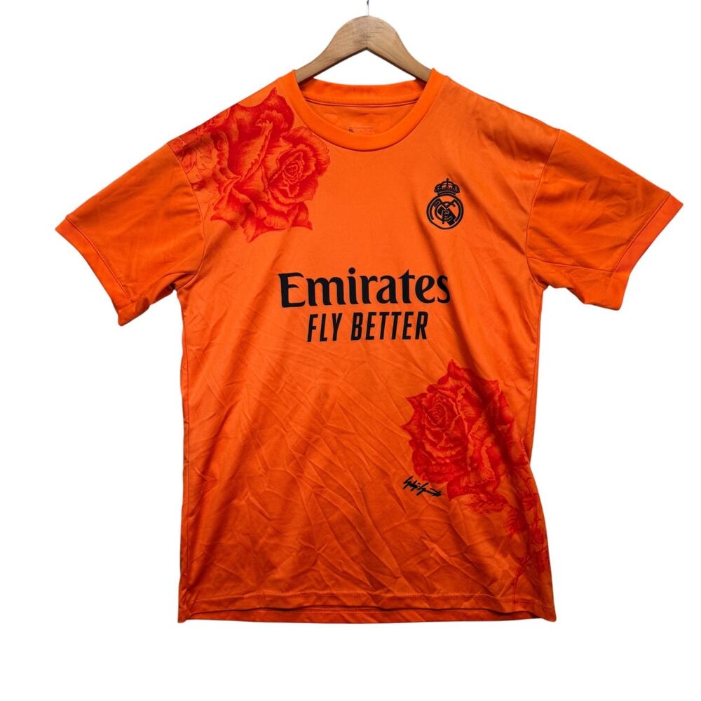Real Madrid Jersey Shirt Emirates Fly Better Ad Soccer 16 Futbol Orange Y-3 sz L